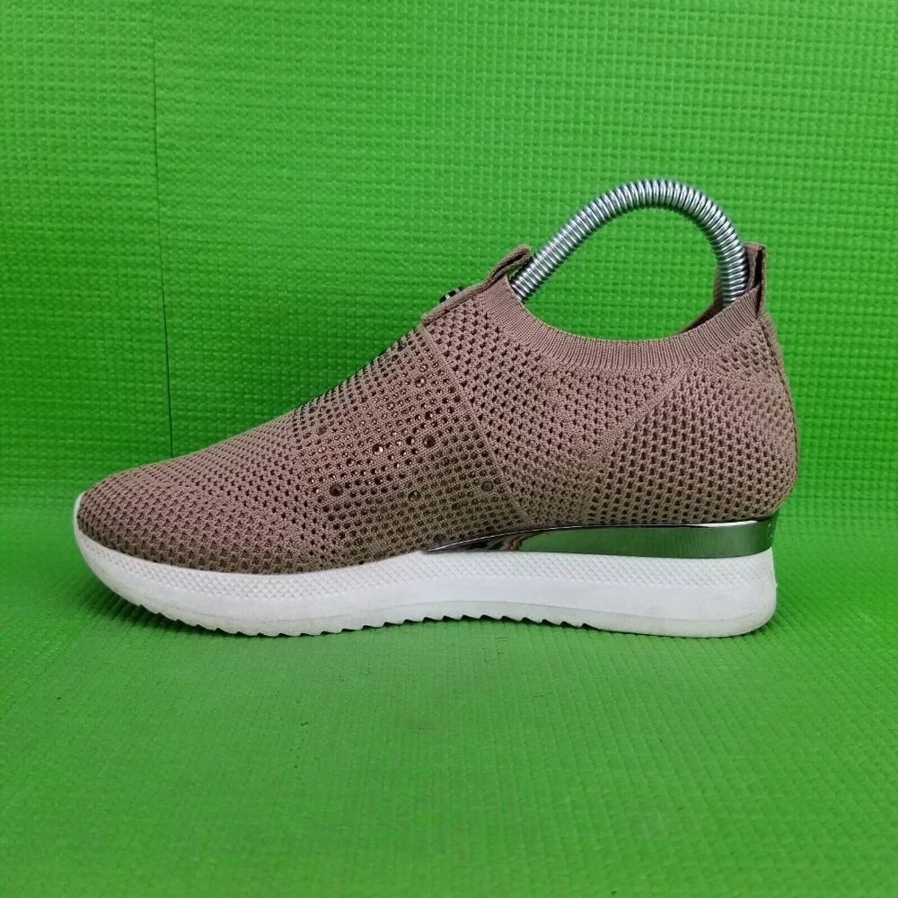 ✅Carvela Janeiro Embellished Knitted Trainers BLUSH Pull On Sneakers Women's 36 - Picture 11 of 13